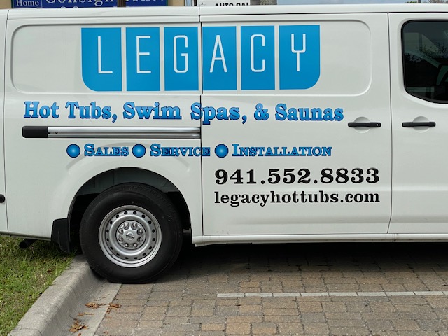 legacy hot tubs, swim spas & saunas sarasota showroom